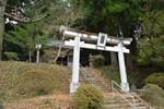 柚ノ木野神社の鳥居からの外観写真